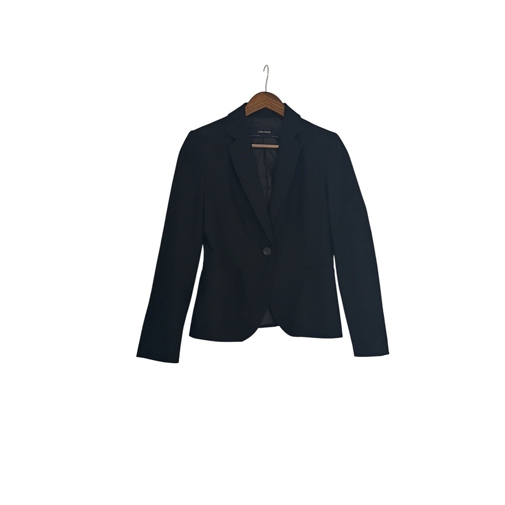 ZARA BASIC Black One Button Blazer Jacket Women U… - image 2